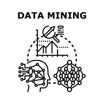 Data mining concept exploring information analysis and big data イラスト素材