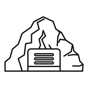 Data mining concept with server under mountain Stock Illustration