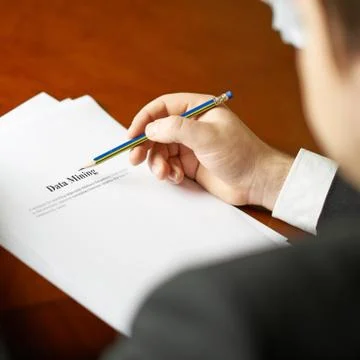 Data mining definition composition Stock Photos