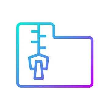 Data mining file archive gradient linear vector icon Stock Illustration