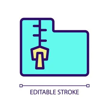 Data mining file archive RGB color pixel perfect icon Illustrazione stock
