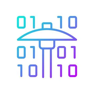 Data mining gradient linear vector icon Stock Illustration