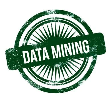 Data mining - green grunge stamp Иллюстрация