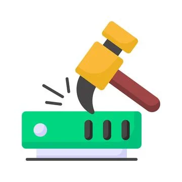 Data mining icon design, data digging vector in modern style, ready to use Stock Illustration