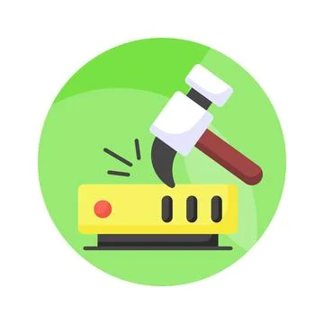 Data mining icon design, data digging vector in modern style, ready to use Stock Illustration