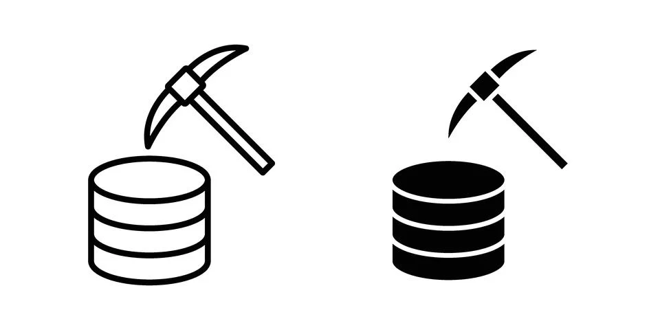 Data mining icon for web projects Stock Illustration