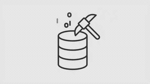 Data mining line animation Video stock 337776433