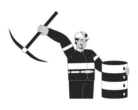 Data mining line illustration concept Stock Illustration