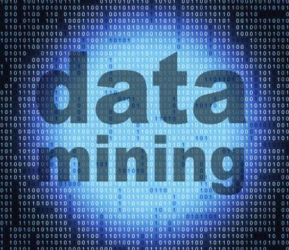Data mining meaning research researching and exploration Ilustración de archivo