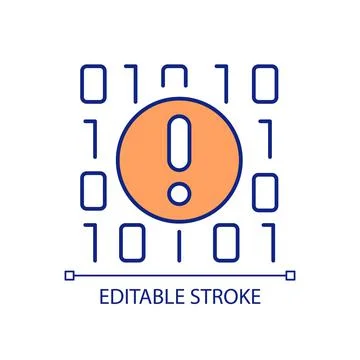 Data mining mistakes RGB color icon Stock Illustration