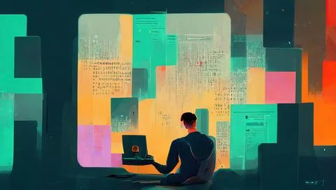 Data mining is a process used by companies to turn raw data into useful infor Stockillustratie