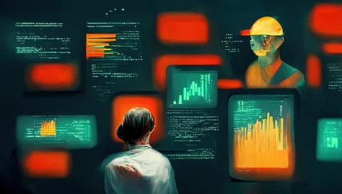 Data mining is a process used by companies to turn raw data into useful infor Stockillustratie