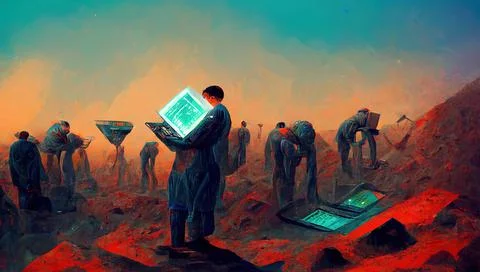 Data mining is a process used by companies to turn raw data into useful infor Illustrazione stock