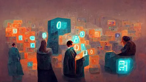 Data mining is a process used by companies to turn raw data into useful infor イラスト素材