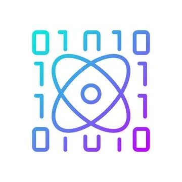 Data mining in science gradient linear vector icon Stock Illustration