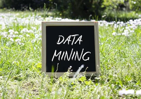 Data Mining symbol. Concept word Data Mining on chalk blackboard. Beautiful.. Stockfoto's
