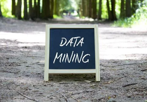 Data Mining symbol. Concept word Data Mining on chalk blackboard. Beautiful.. Stock Photos