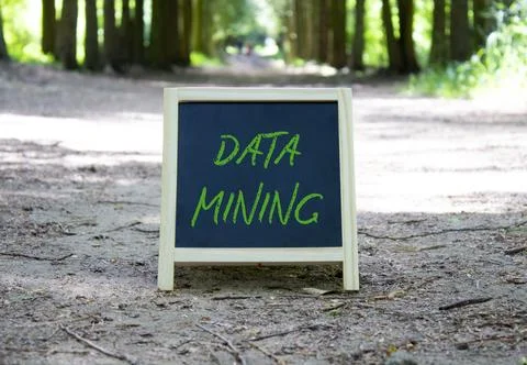 Data Mining symbol. Concept word Data Mining on chalk blackboard. Beautiful.. Stockfoto's