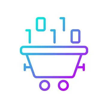 Data mining technology gradient linear vector icon Stock Illustration