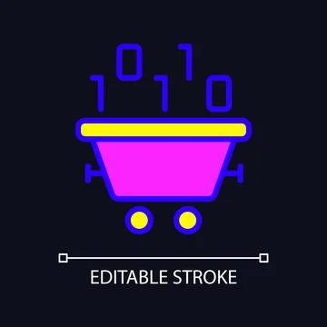 Data mining technology RGB color pixel perfect icon for dark theme イラスト素材