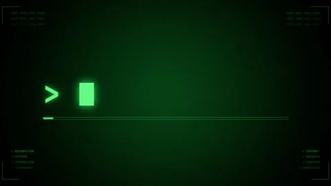 Data mining terminal console animation seamless loop Stock Footage 348376993