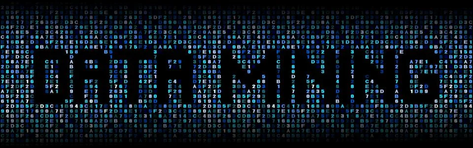 Data Mining text over hex code illustration イラスト素材