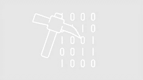 Data mining white line animation Stock Footage 292755756