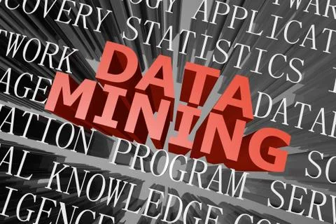 Data mining word cloud Stock Illustration