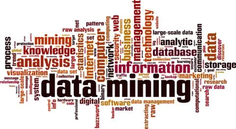 Data mining word cloud Stock Illustration