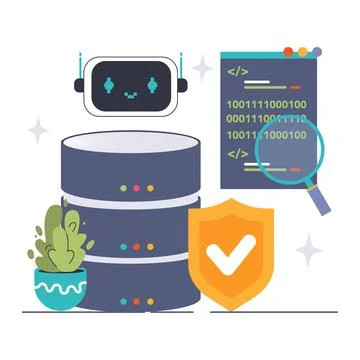 Data modeling and evaluation set. Flat vector illustration Stock Illustration