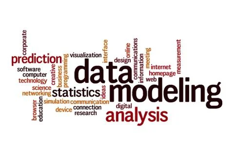 Data modeling word cloud concept Stock Illustration