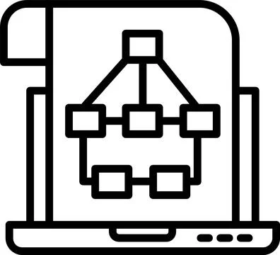 Data Modelling Line Icon Design Stock Illustration