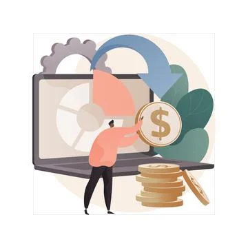 Data monetization abstract concept vector illustration. Stock Illustration