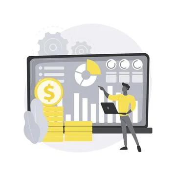 Data monetization abstract concept vector illustration. Stock Illustration