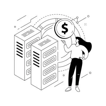 Data monetization abstract concept vector illustration. Stock Illustration