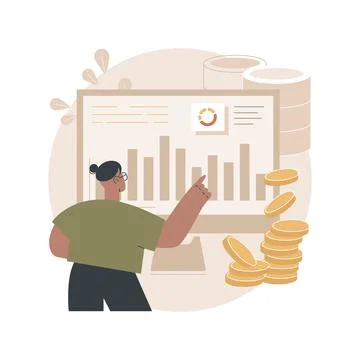 Data monetization abstract concept vector illustration. Stock Illustration