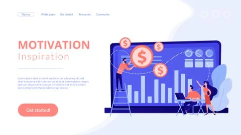 Data monetization concept landing page. Stock Illustration