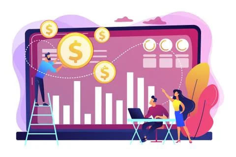 Data monetization concept vector illustration. イラスト素材