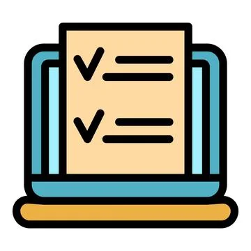 Data monetization icon color outline vector Illustrazione stock