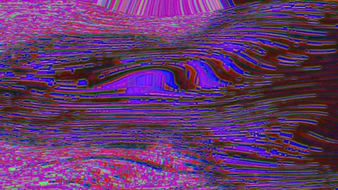 Data mosh neon cosmic trendy iridescent background. Stock Footage 116787486