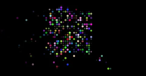 Data Motion Particles Falling to Build Alaska State Form Video stock 323196959