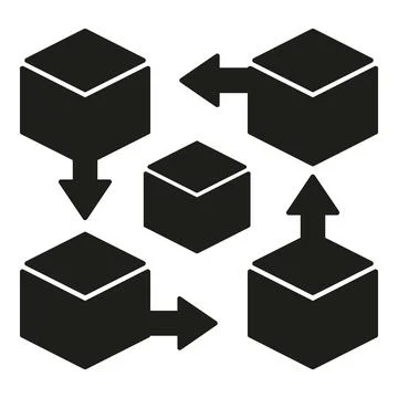Data move icon simple vector. Block chain Stock Illustration