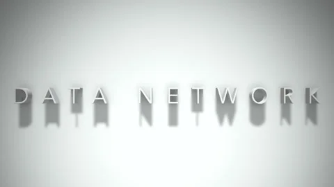 Data network 3D title animation white text on a white background Stock Footage 299823125