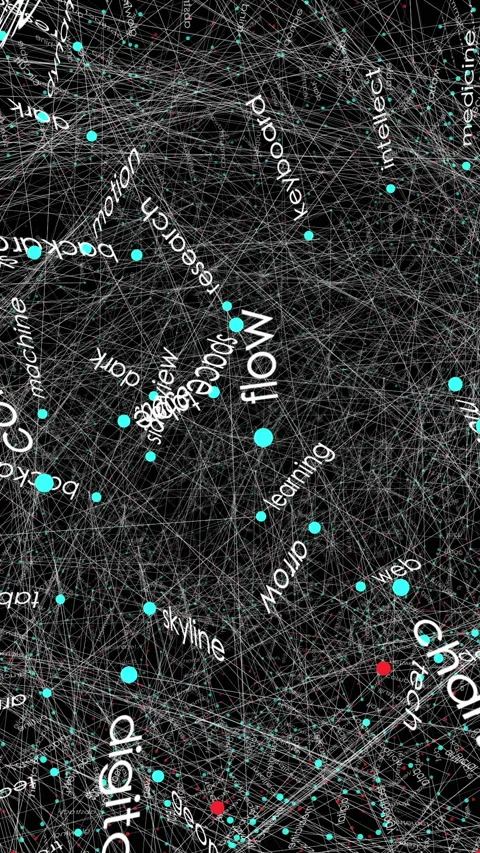 Data network animation, words Stock Footage 283344967