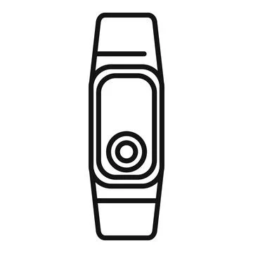 Data network band icon outline vector. Sport data network イラスト素材