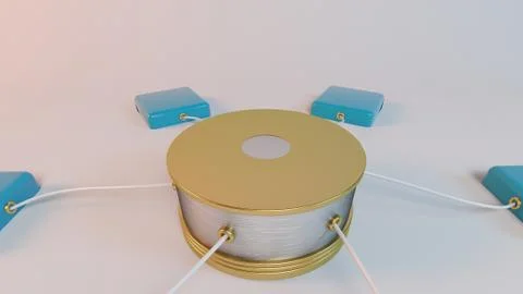 Data network with blue indicators Illustrazione stock