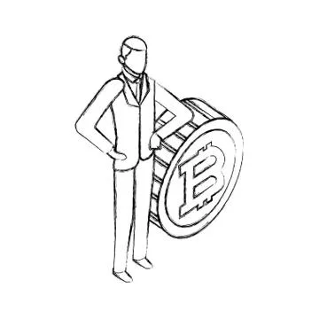 Data network businessman concept Stock Illustration