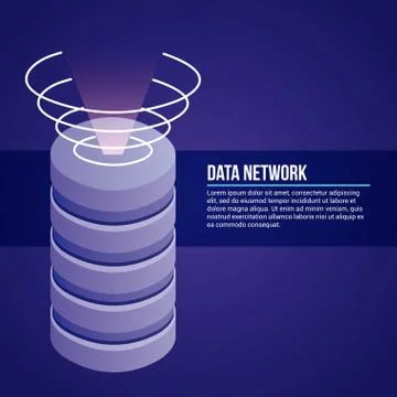 Data network card Illustrazione stock