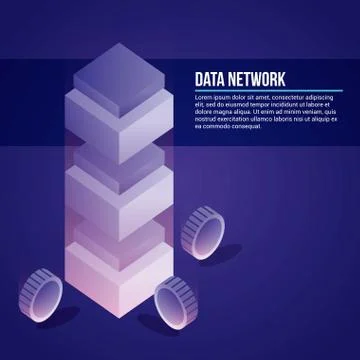 Data network card Stock Illustration