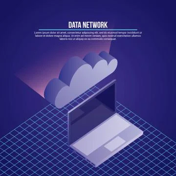 Data network card Illustrazione stock